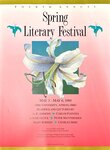 1989 Ohio University Spring Literary Festival Poster by Ohio University English Department's Program in Creative Writing and Rocky Zornes